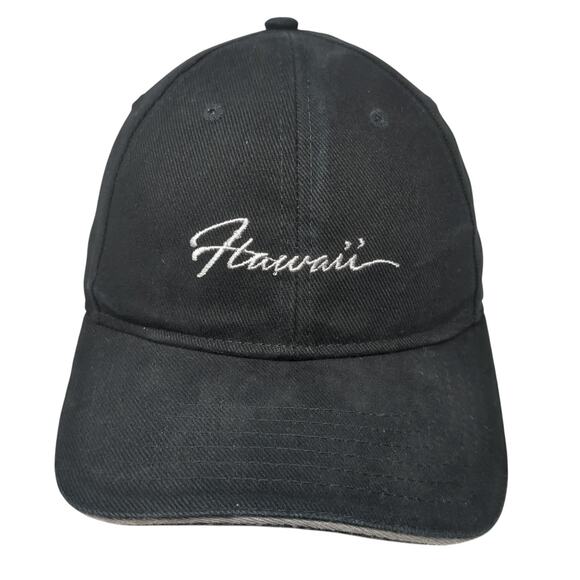 Hawaii Strapback Baseball Cap Black OS Adjustable Surfware Hawaiian Classics - Picture 1 of 9